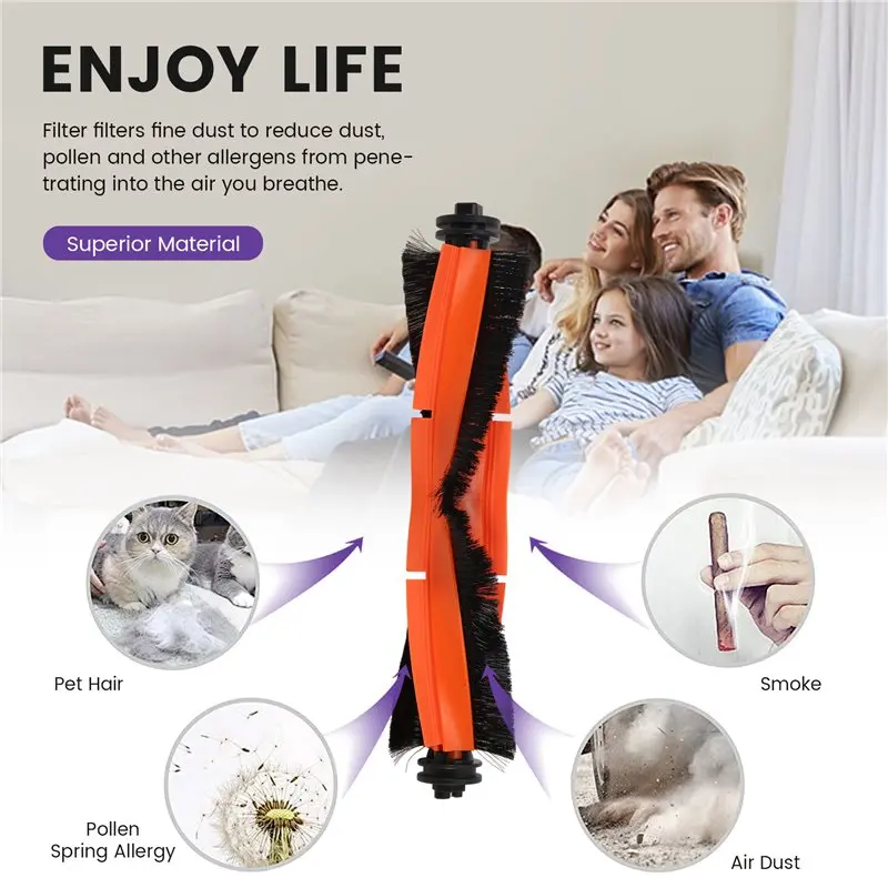 HRBAJ-For Robot Vacuum X20+ / X20 Plus Replacement Parts Main Side Brush Hepa Filter Mop Cloth Dust Bags Accessories