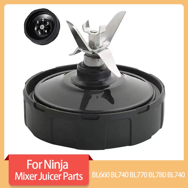 6-Fins Male Blender Blade Replacement For Nutri Ninja Blender BL660 BL740 BL770 BL780 BL740 BL663CO Juicer Case Mixer Parts