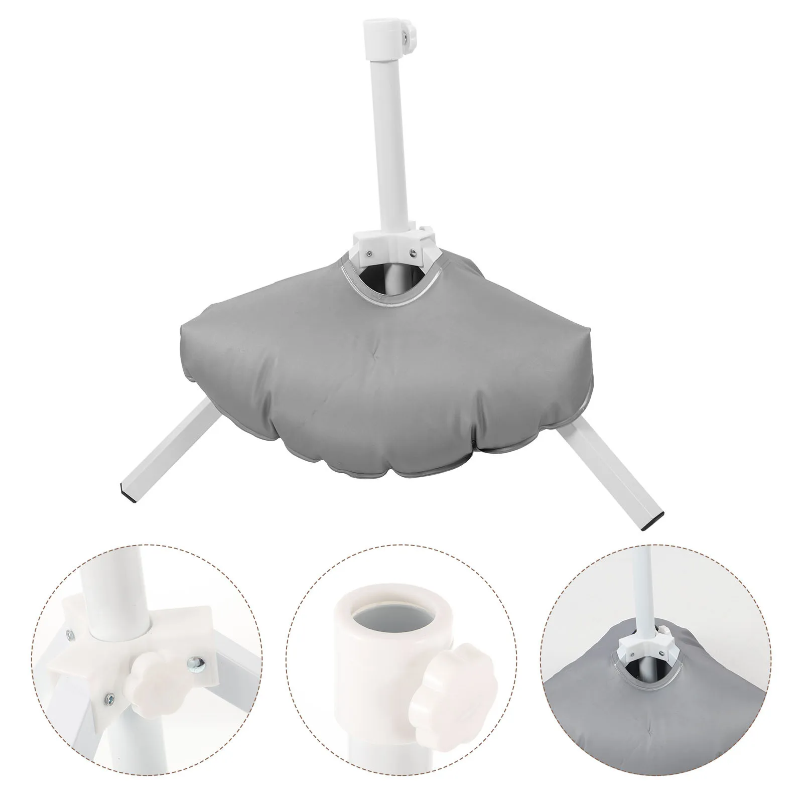 

1 set Fillable Water Sand Base Stand For Large Garden Beach Umbrella Portable Parasol Support Wind-Resistant Outdoor Shade
