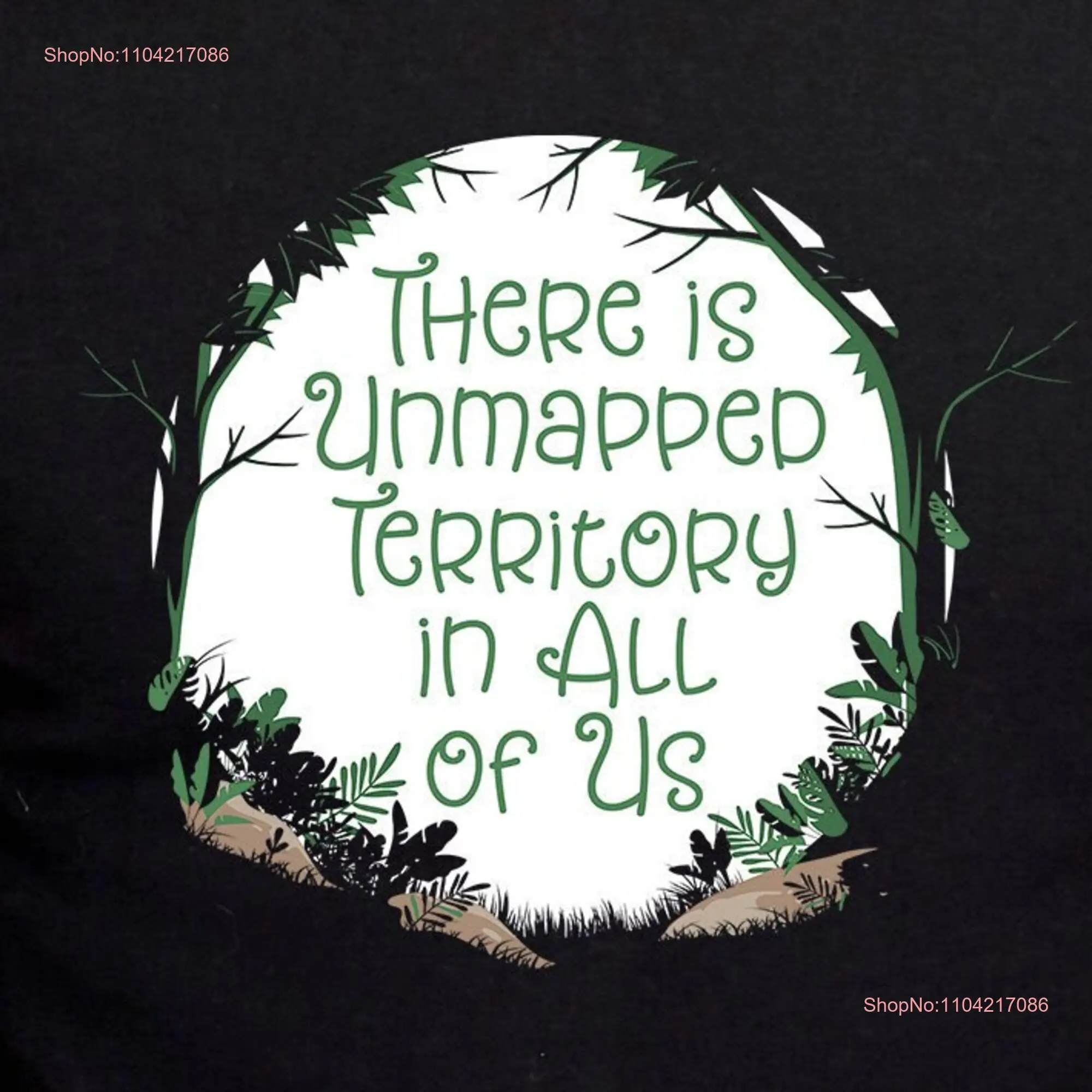 Hiking Unmapped Territory Inspirational T Shirt Forest Frame Long or  Adventure Apparel Nature Enthusiast Motivational