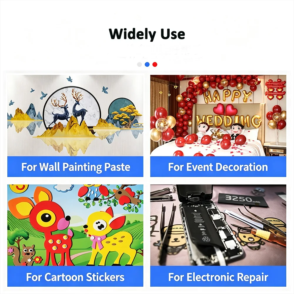 3M 9448A Double Sided Tape Ultra-thin Non-woven Fabric Strong Adhesive Tape For Electronic Repair DIY Decor Wall Mounting 1/5 Ro view 6