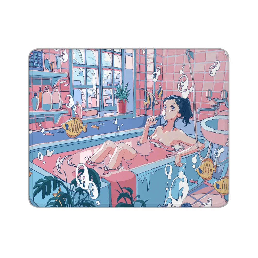 Anime Life Computer Mouse Ped GAMING MOUS Rubber Mat Mausepad Pad on the Table Pc Accessories Gamer Cabinet Deskmat Mousepad