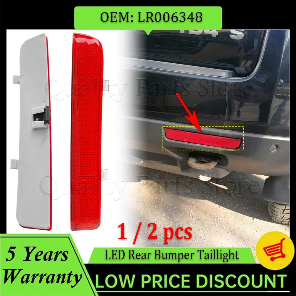 

1/2Pcs LED Rear Bumper Taillight For Land Rover Range Rover L322 Freelander LR2 Bumper Reflector Brake Light LR006348 LR006349