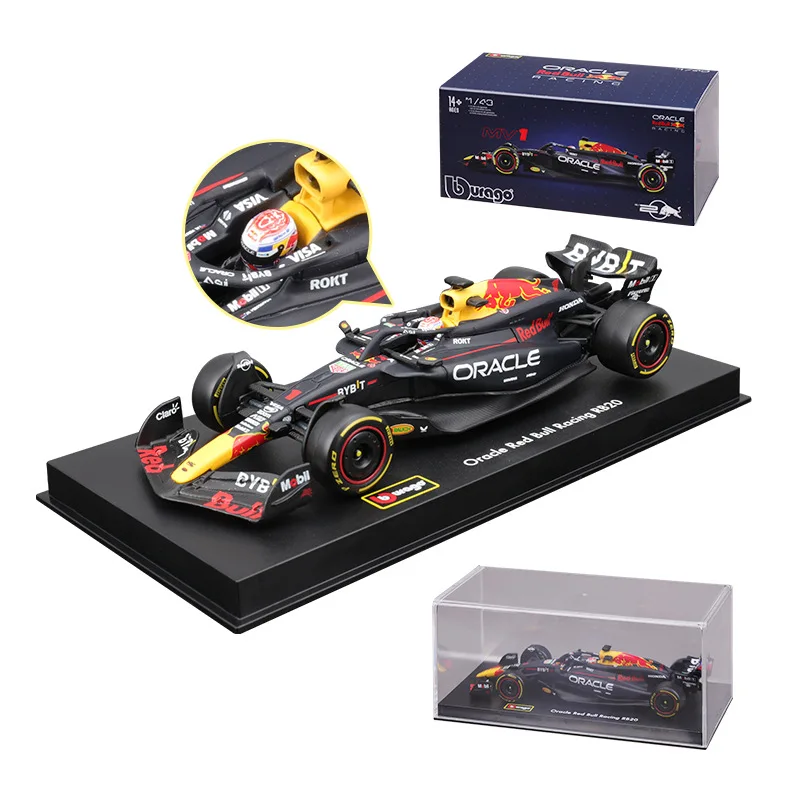 Nuovo 1:43 Burago Red Bull Rb20 2024 Formula 1 pressofuso in lega da corsa F1 modello di auto # 1 Verstappen massimo # 11 regali di giocattoli per ragazzi Sergio Perez