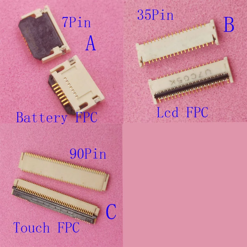 2Pcs Lcd Display Digitizer Battery Touch Screen FPC Connector Plug For Samsung Galaxy Tab A 10.1 2016 T585 T587 T580 35 90 Pin