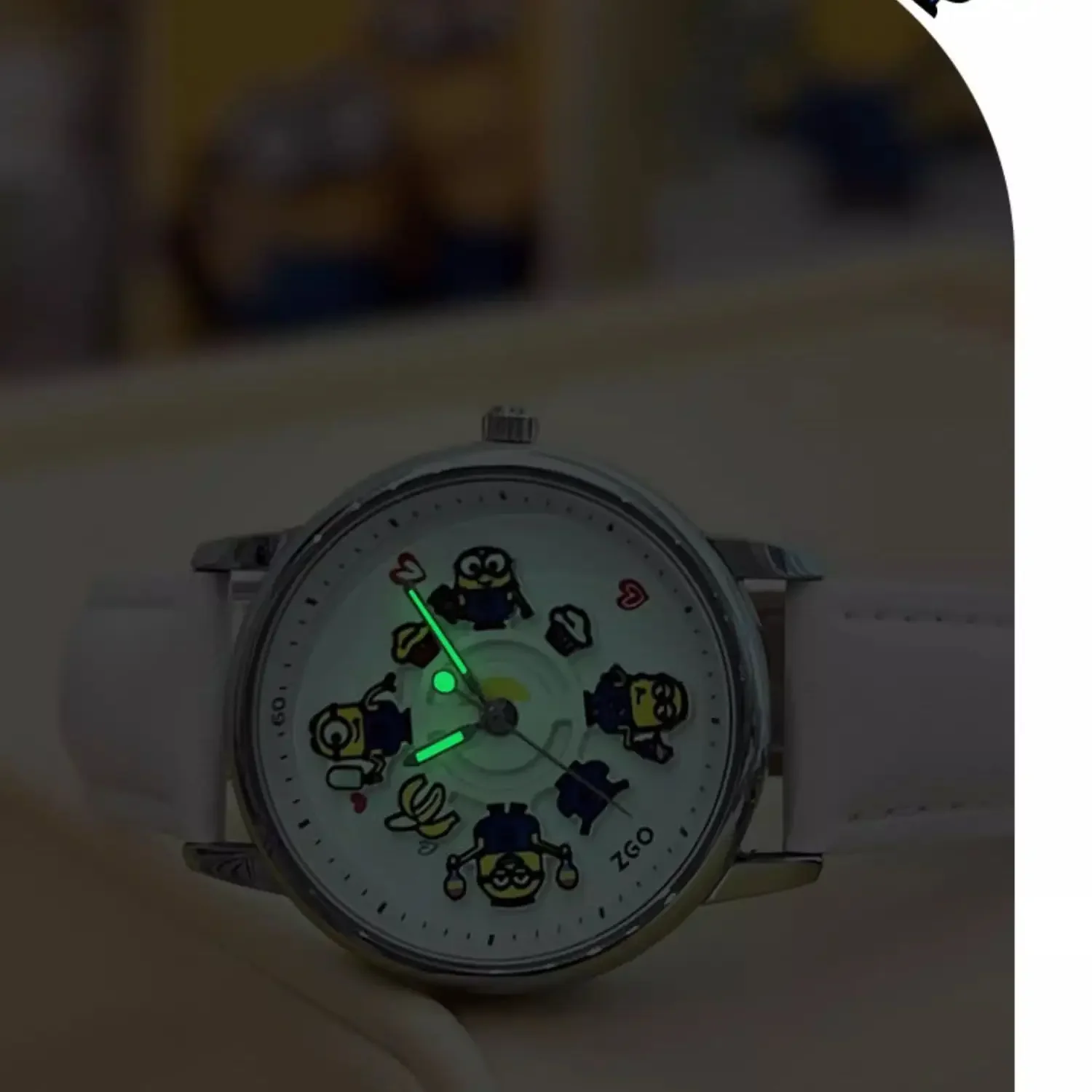 Zgo Joint Minions Lichtgevende Carrousel Student Horloge Kitty Reuzenrad Meisjes Geschenken