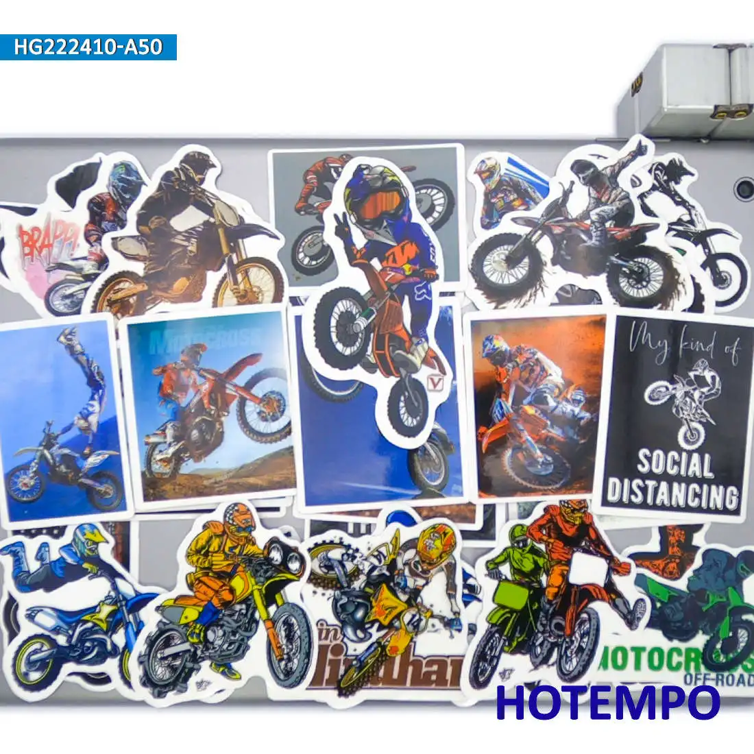 50Pieces Mountain Motocross Motorcycle Sports Dirt Bike Waterproof Stickers for Skateboard Phone Laptop Car Helmet Sticker Toys