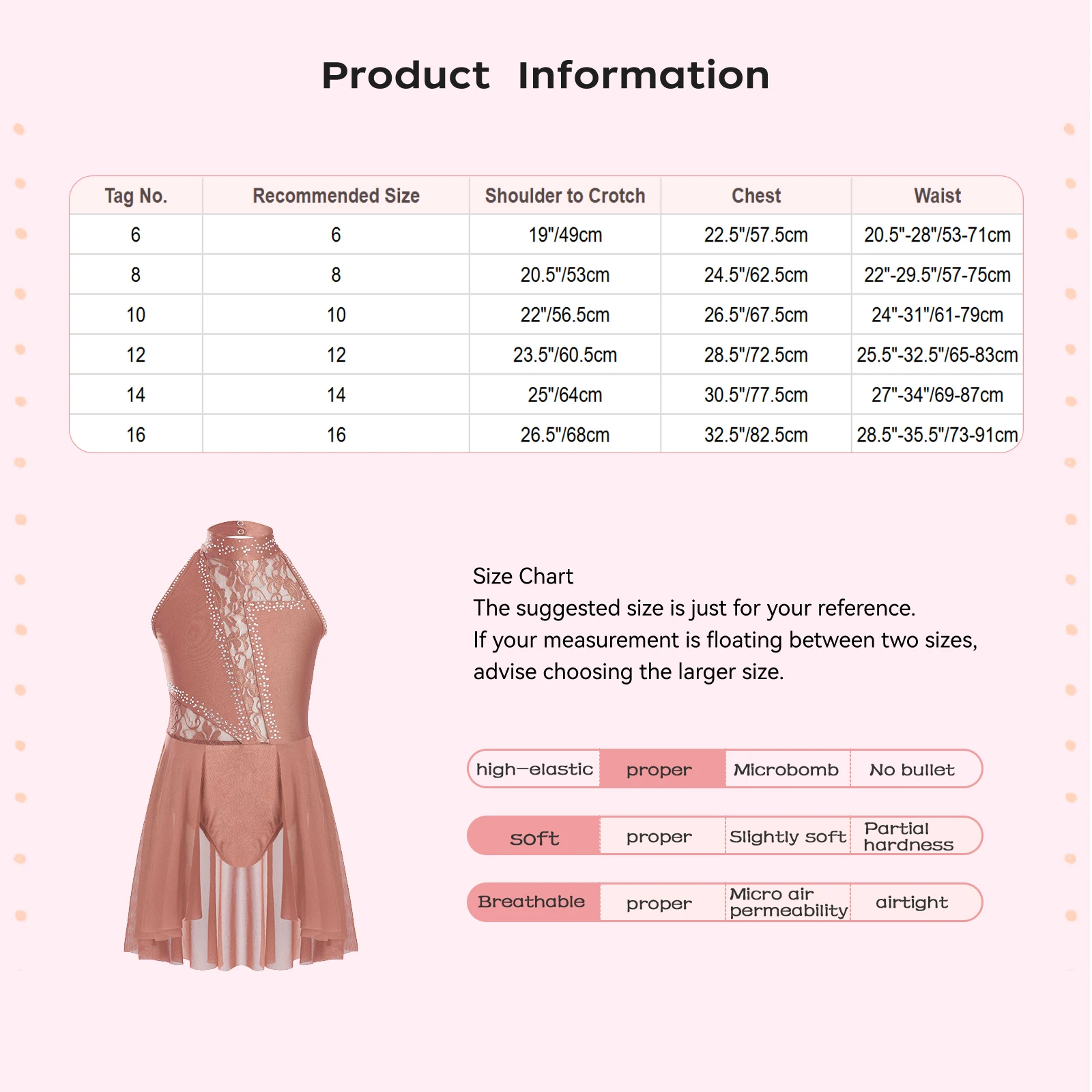 Kinder Mädchen Spitze Blume Modernes lyrisches Tanzkleid Neckholder ärmellos fließender Mesh-Overlay-Trikot-Overall für Tanzwettbewerbe