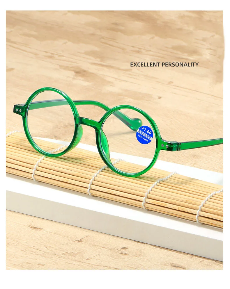 Lesebrille Für Frauen Vintage Runde Rahmen Korrigierende Gläser Männer Hyperopie Presbyopie Lesen Brillen + 1,0 + 1,5 + 2,0 + 2,5 + 3,0 – Detail 3