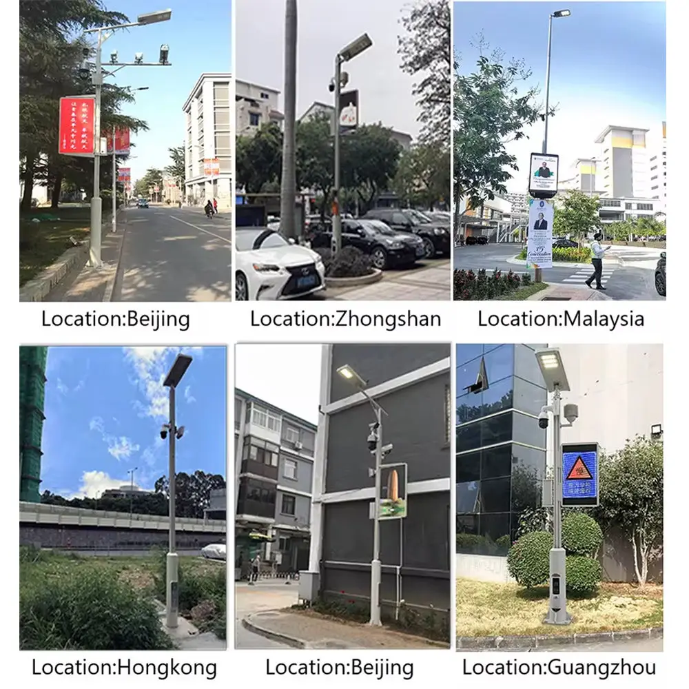 P4 Outdoor Street Lighting Pole Vertical Digital Signage Signs Led Advertising double sides Display Screen OEM manufacturer