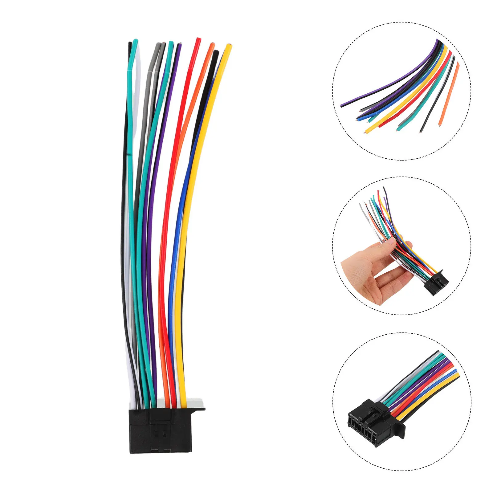 Radio Wire Harness Connector Replacement for Vehicle Stereo Systems Space Saving Compact Design Compatible with Pioneer Audio Cd
