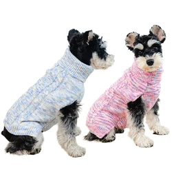 Winter Warm Dog Pullover Sweaters Dog Winter Clothes High neck Knitted Pet Clothes Puppy Cat Jacket  for Small Dogs Sweater Vest