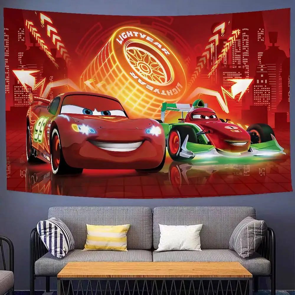 Cars Lightning Mcqueen Hanging Bohemian Tapestry Buddha Wall Decoration Witchcraft Bohemian Hippie Cheap Hippie Wall Hanging