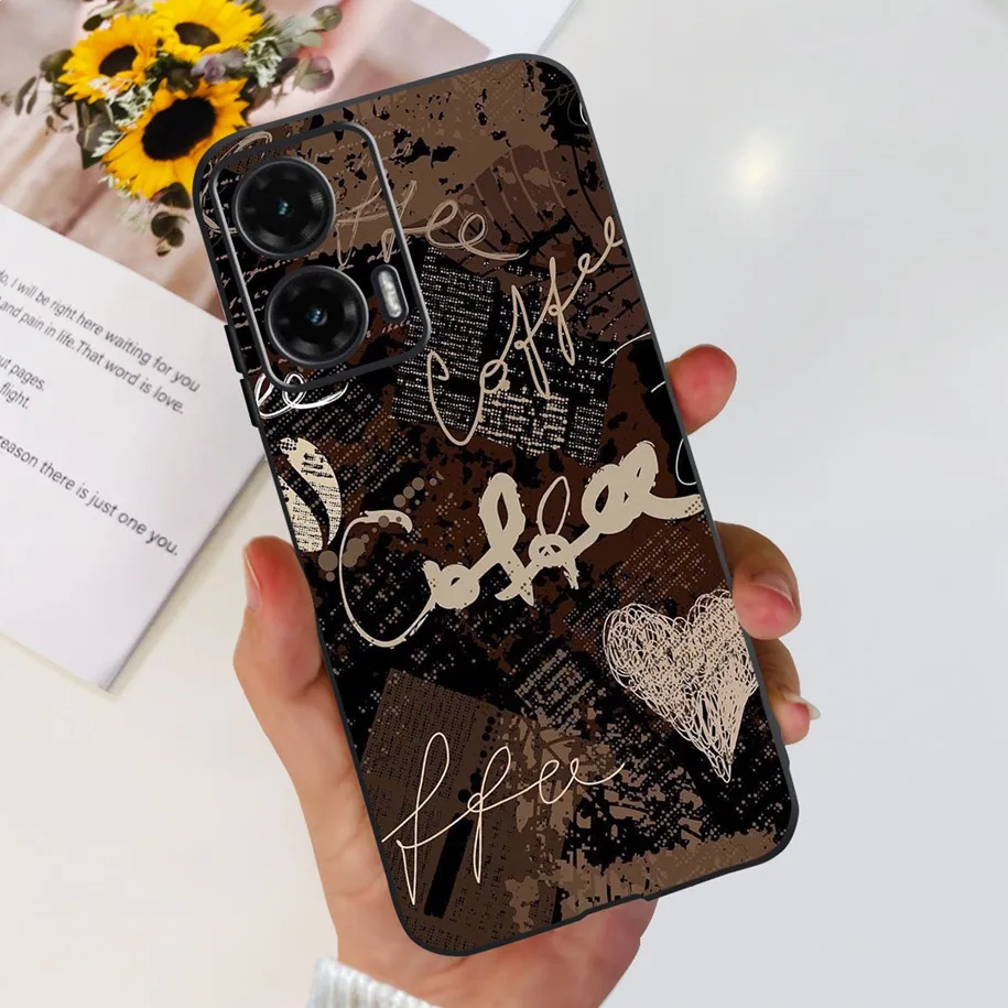 For Motorola Moto G35 5G Case Lovely Panda Cartoon Soft Silicone Black TPU Matte Phone Cover For Moto G35 2024 G 35 MotoG35 Capa