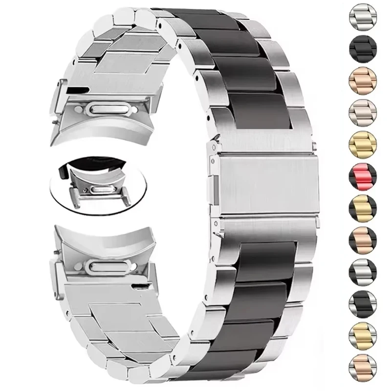 

Stainless Steel Strap for Samsung Galaxy Watch 7 6 5 4 44 40mm for Galaxy 6Classic 43 47mm 5Pro 45mm No Gaps Quick Fit Bracelet