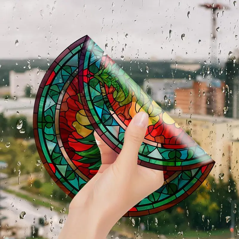 Christmas Window Stickers Christmas Window Decorative Clings Pine Tree Mirror Sticker Decals Tree Window Glass Decoration Cling