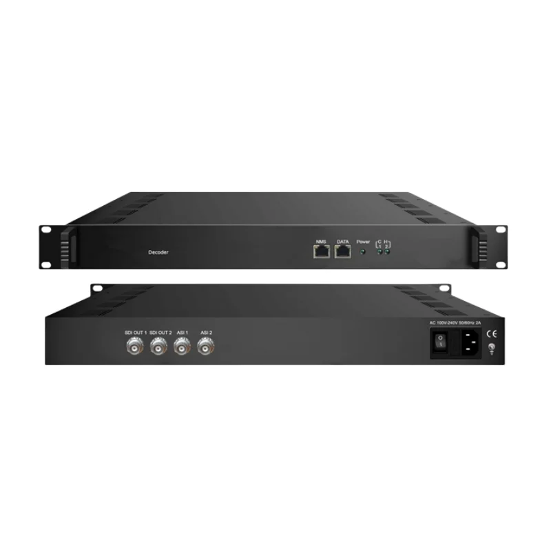 IP ASI to HD SD-SDI MPEG2/MPEG4 (AVC/H.264) Decoding Dual Stereo Audio Video Decoder