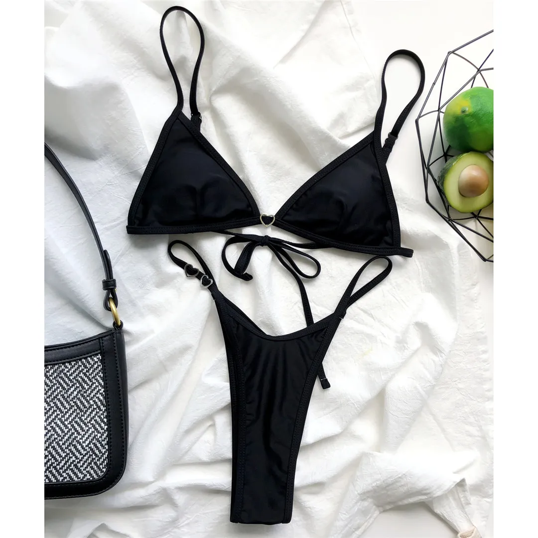 Neuer sexy Tanga-Bikini, winziger Mini-Bikini, Damen-Badeanzug, zweiteiliges Bikini-Set, gepolsterter Badeanzug, Badebekleidung für Damen, V3063 – Detail 33