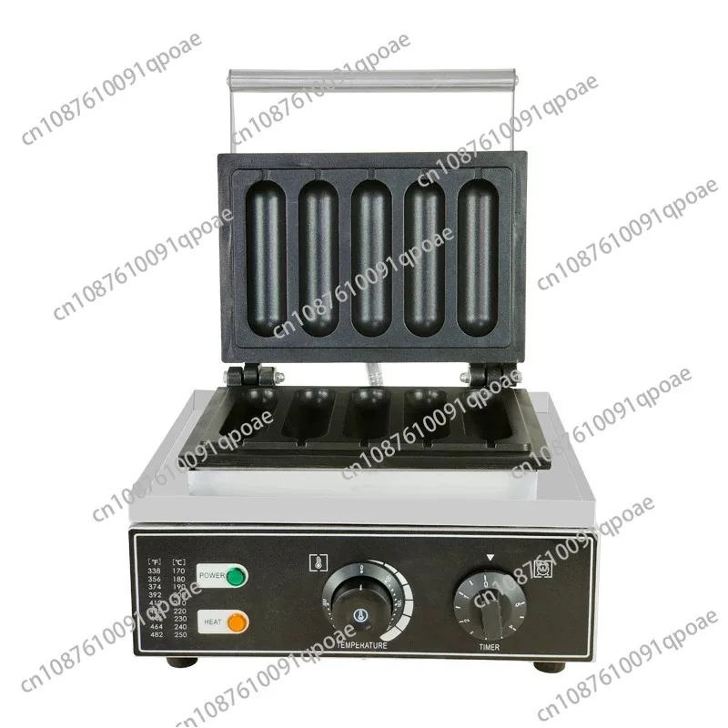 Commercial Belgian Bubble Waffle Machine Sausage Hot Dog Waffle Machine Non-stick Electric 6 Sticks Corn Waffle Maker