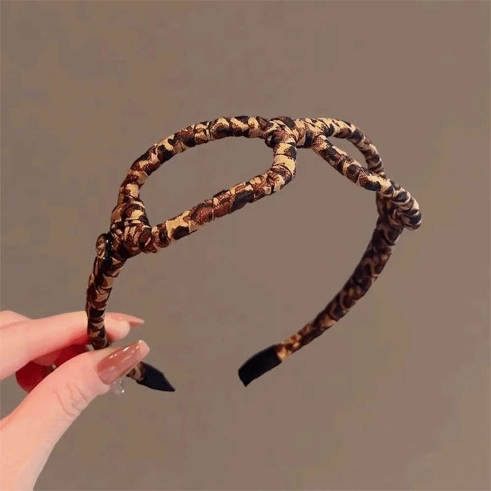 

Leopard Print Brown Headband Hairpin 2in1 Leopard Print Glasses Leopard Print Glasses Headband Women
