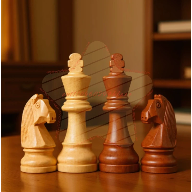 Premium Staunton Schachspiel 3,5-3,75 Zoll, Gewichtete Magnetische Holzfiguren, Turnier-Regulierungsgröße