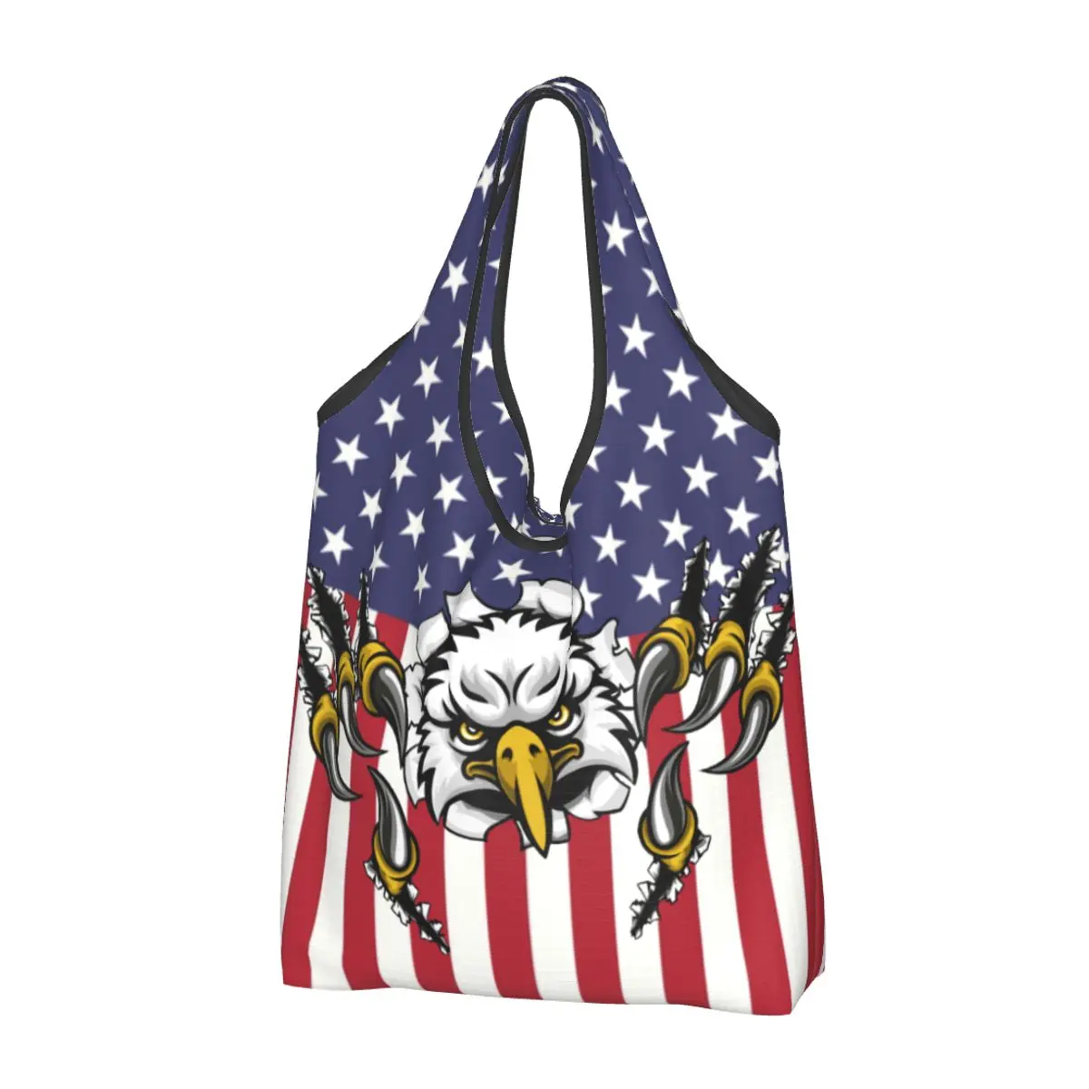 

Cute Printing American Eagle Tote Shopping Bags Portable Shoulder Shopper Handbag