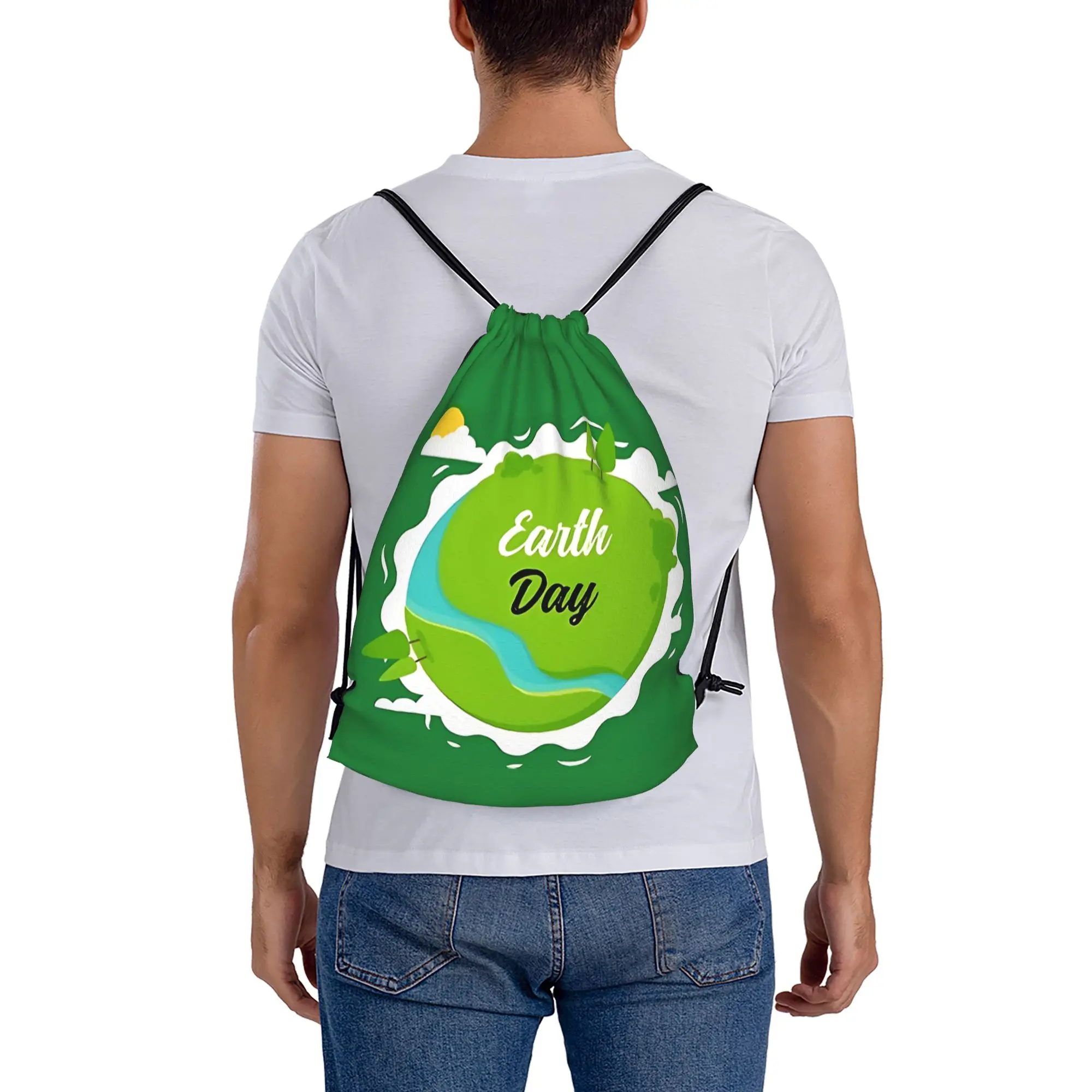 Earth Day   Mother Earth  Multi-function Pocket Men Women Storage Backpack Teenager Travel Bag Print Drawstring Bags