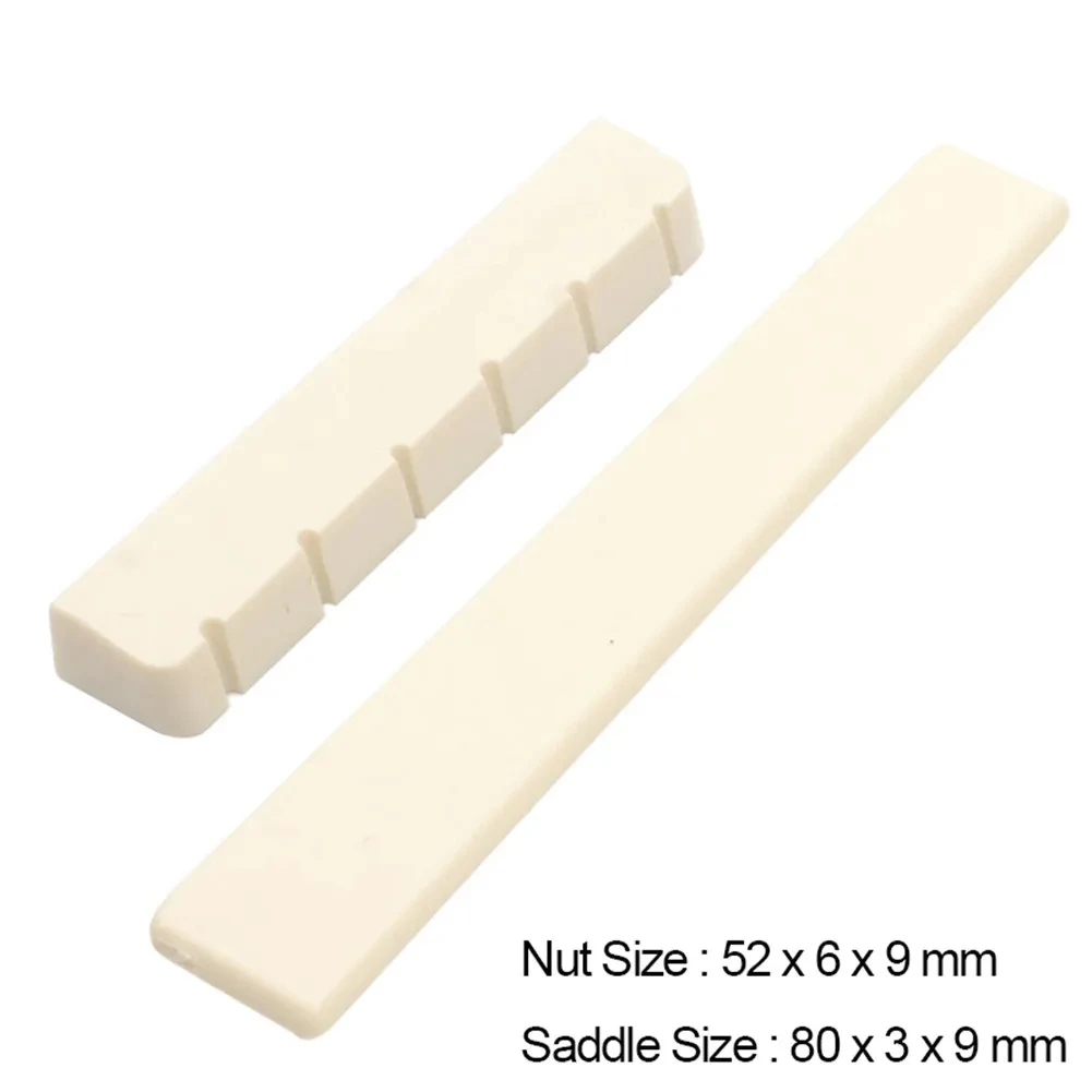 6 String Classical Guitar Saddle + Nut White Bone Bridge Guitar Accessories