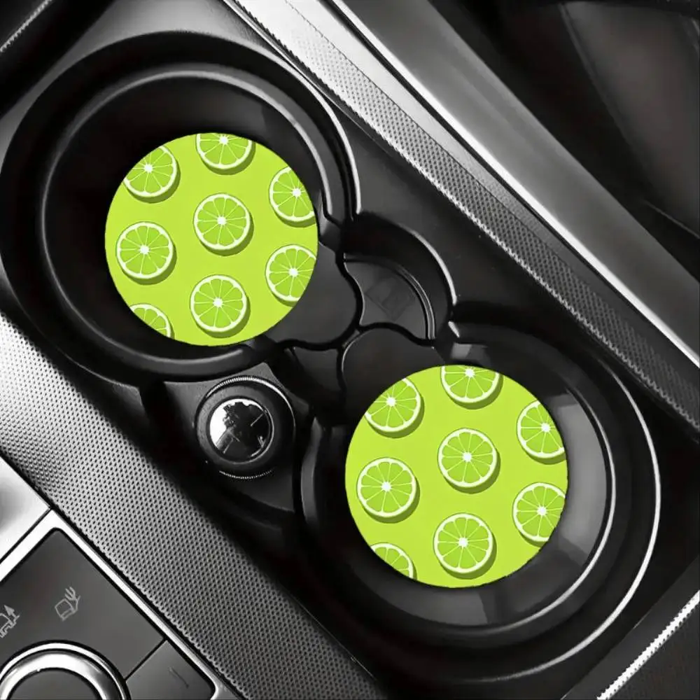 Absorbent Auto Drink Coaster Mats Vehicle Interior Cup Holder Accessories For Men Women