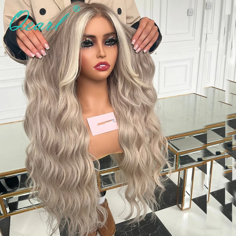 Glueless Wig Human Hair Loose Deep Wave Full Lace Wigs Icy Ash Blonde Natural Hair Wig Top Sale 13x6 Lace Frontal Wig Qearl