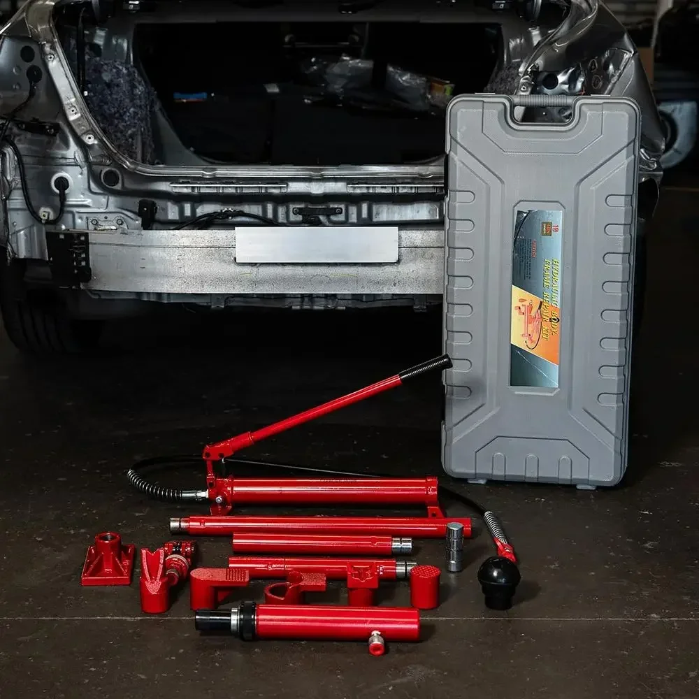 10 Tonnen Tragbarer Hydraulischer Wagenheber mit Aufbewahrungskoffer für Autoreparaturen