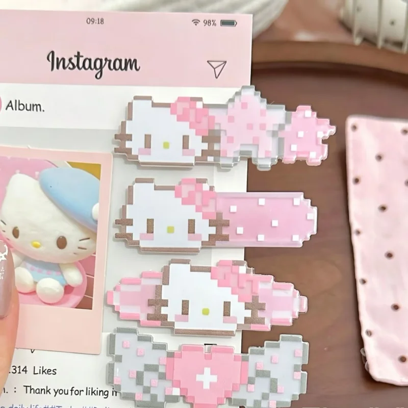 New Model Sanrio Hello Kitty Cartoon Hairpin Headwear Girl Side Bangs Clip Itabag Clothing Doll Decoration Friends Birthday Gift