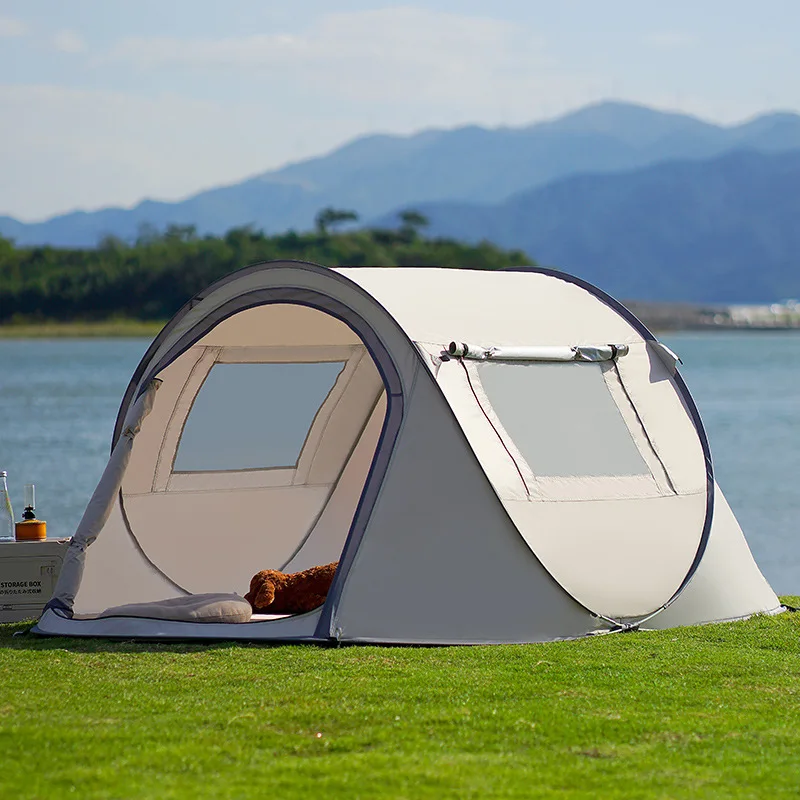 Full-automatic Quick-Throw Oxford Cloth Camouflage Three-season Outdoor Camping Boat Tent Sun Protection 2000-3000mm Waterproofp