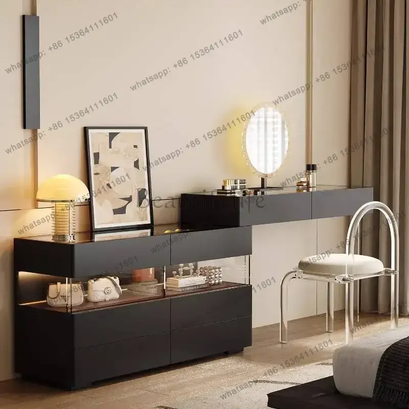 FG Shelves Simple Vanity Desk Storage Space Girls Organizer Dressing Vanity Desk Bedroom Compact Salon Tavolo Trucco Tavolo Truc