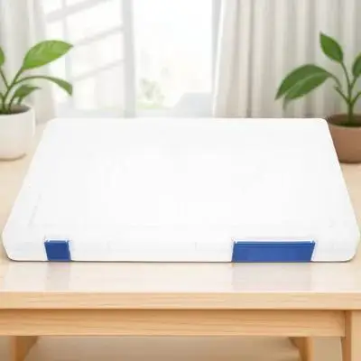 

A4 Transparent File Box Plastic Document Organizer Portable Office Scrapbook Storage Case Scrapbook Paper Storage