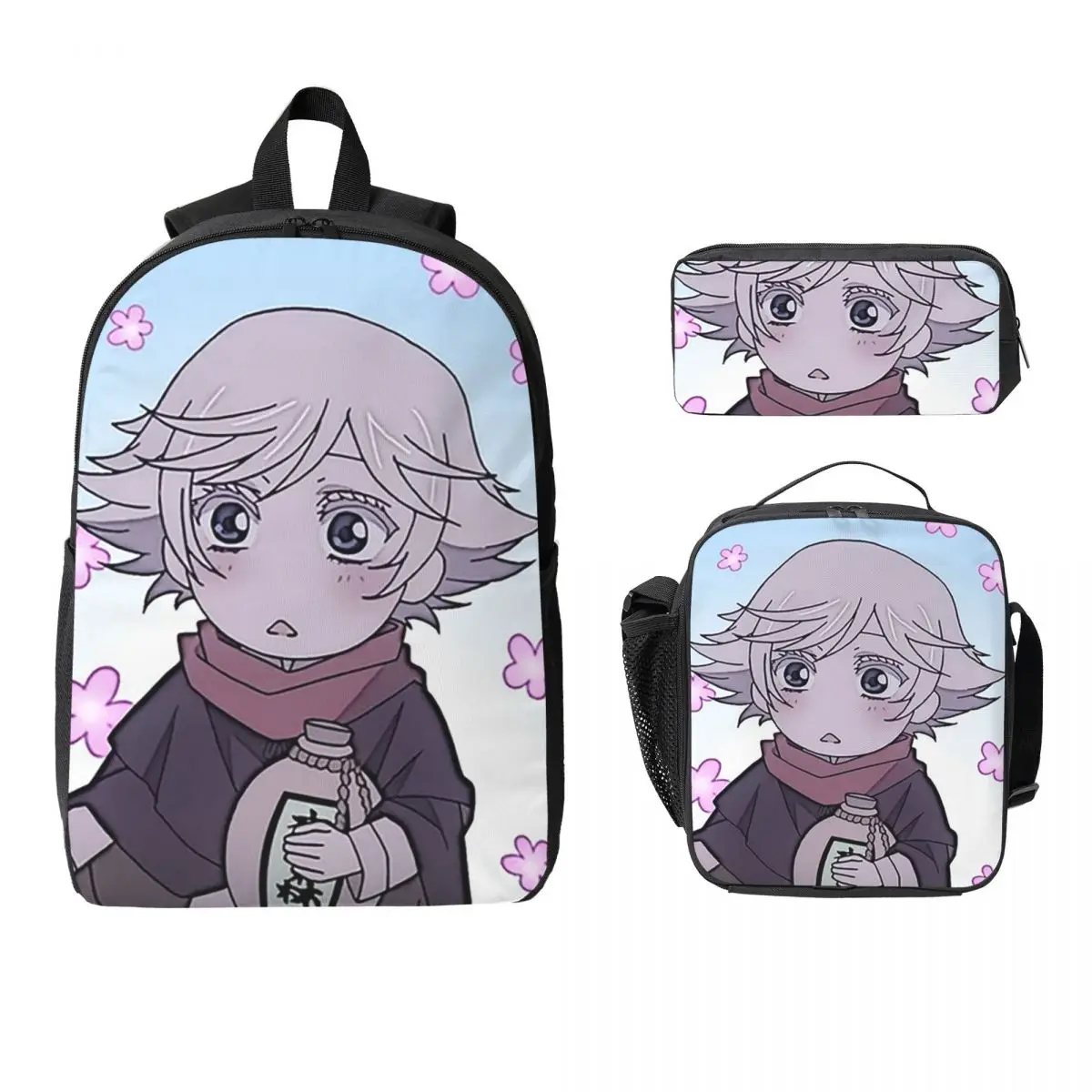 

Mizuki With Sake Kamisama Kiss Backpack Boys Girls BookBag School Bag Laptop Shoulder Bags 3ps Insulated Lunch Bag Pencil Case