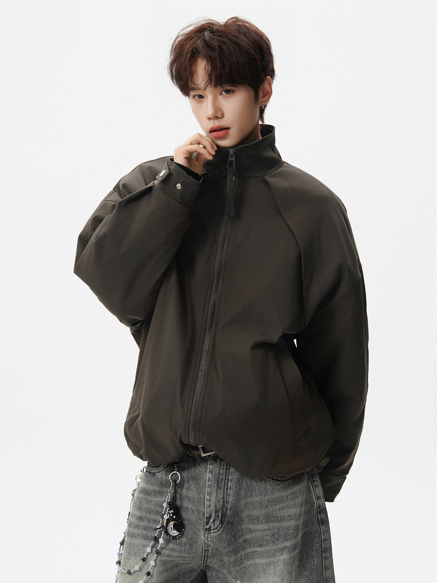 

Утепленная хлопковая рабочая куртка в американском стиле с воротником-стойкой, мужская зимняя теплая куртка, новинка 2025 года, зимняя верхняя одежда из полиэфирного волокна