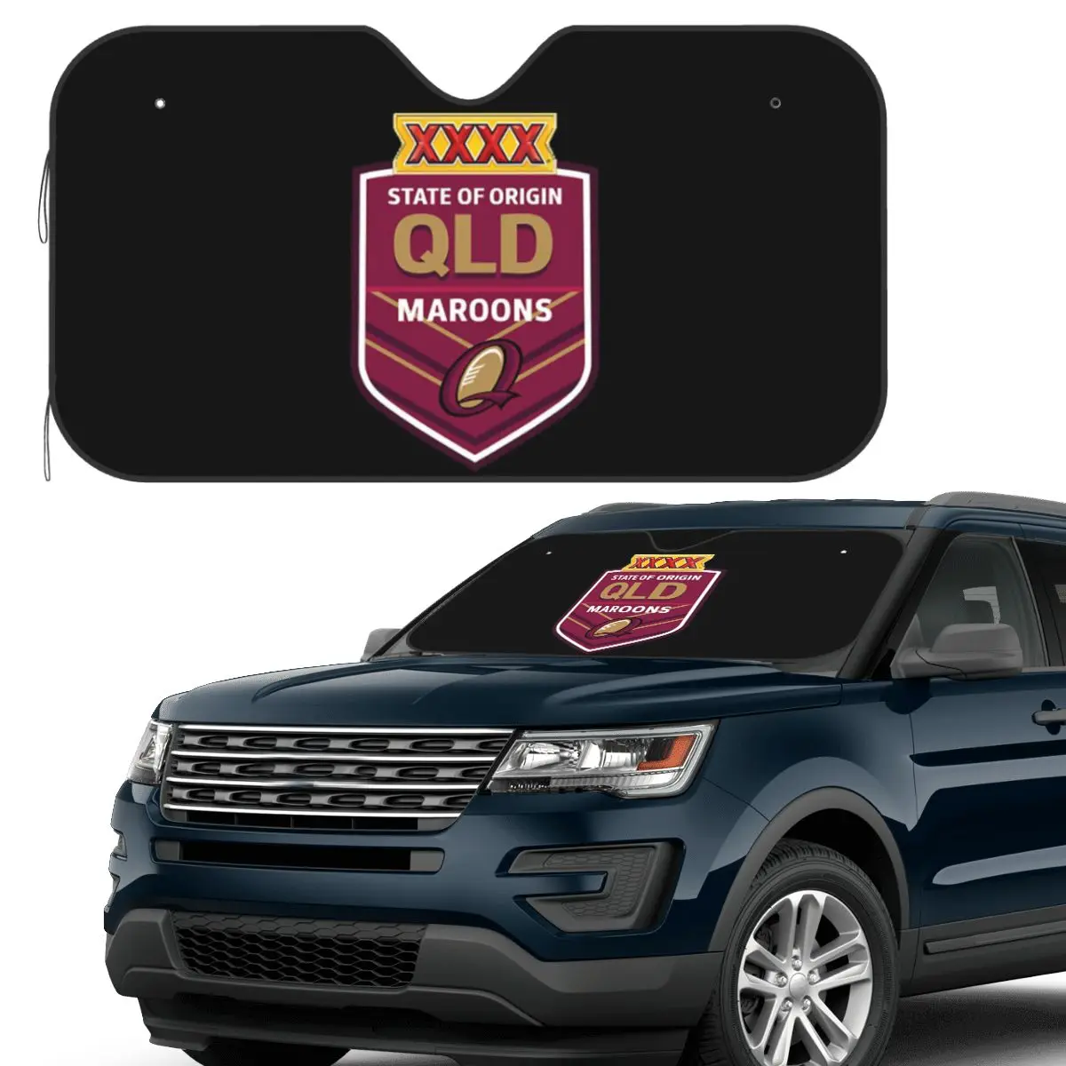 

Exelent Queensland Maroons Design Sunshade Windscreen Car Front Windshield Window Sun Visor Accessories Covers
