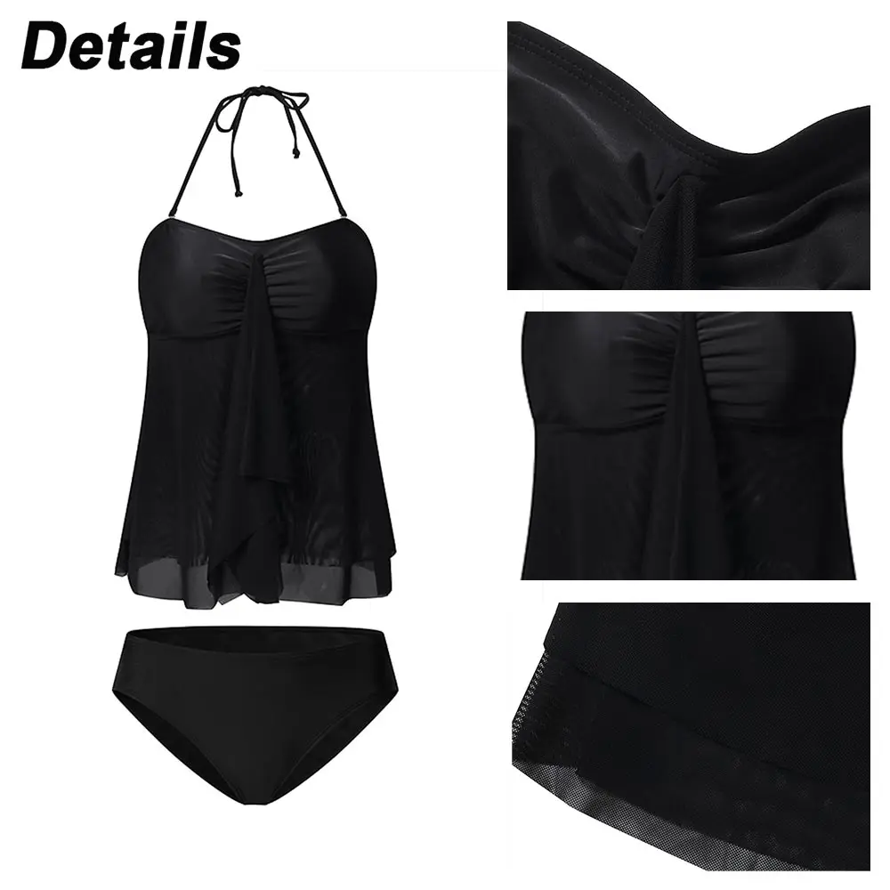 2024 Sexy Slim Short Dress Tankini with Shorts Swimsuit Women Swimwear Female Padded Bathing Swim Suit Swimming Beachwear Summer