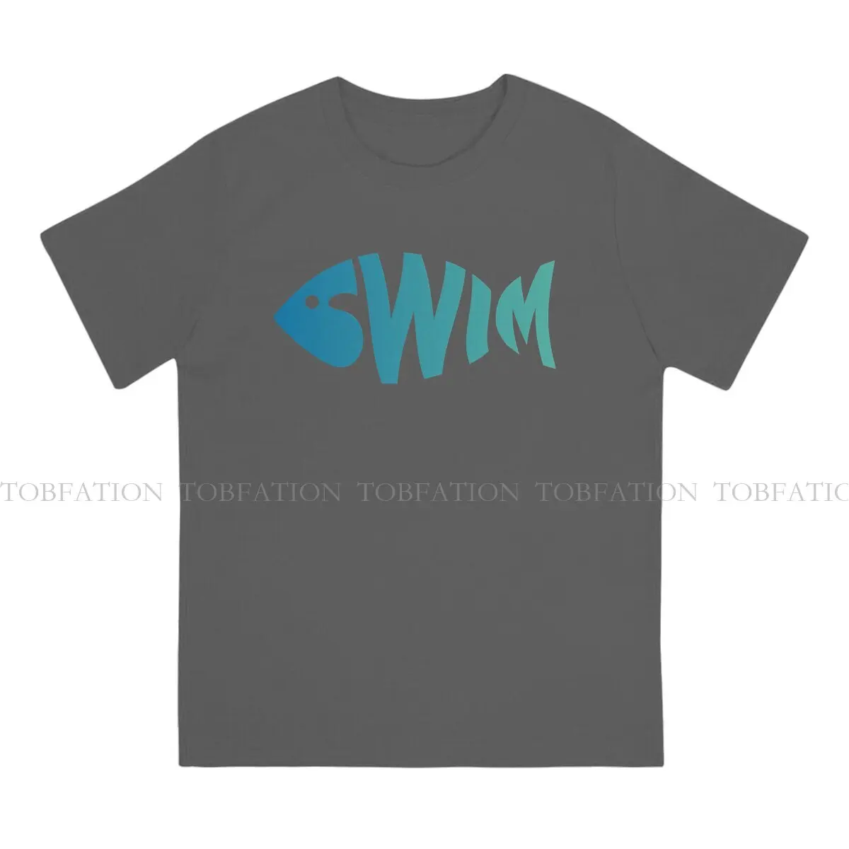 Swim Swimming Crewneck TShirts Swim Creative Fish Print Homme T Shirt Hipster Clothing 6XL