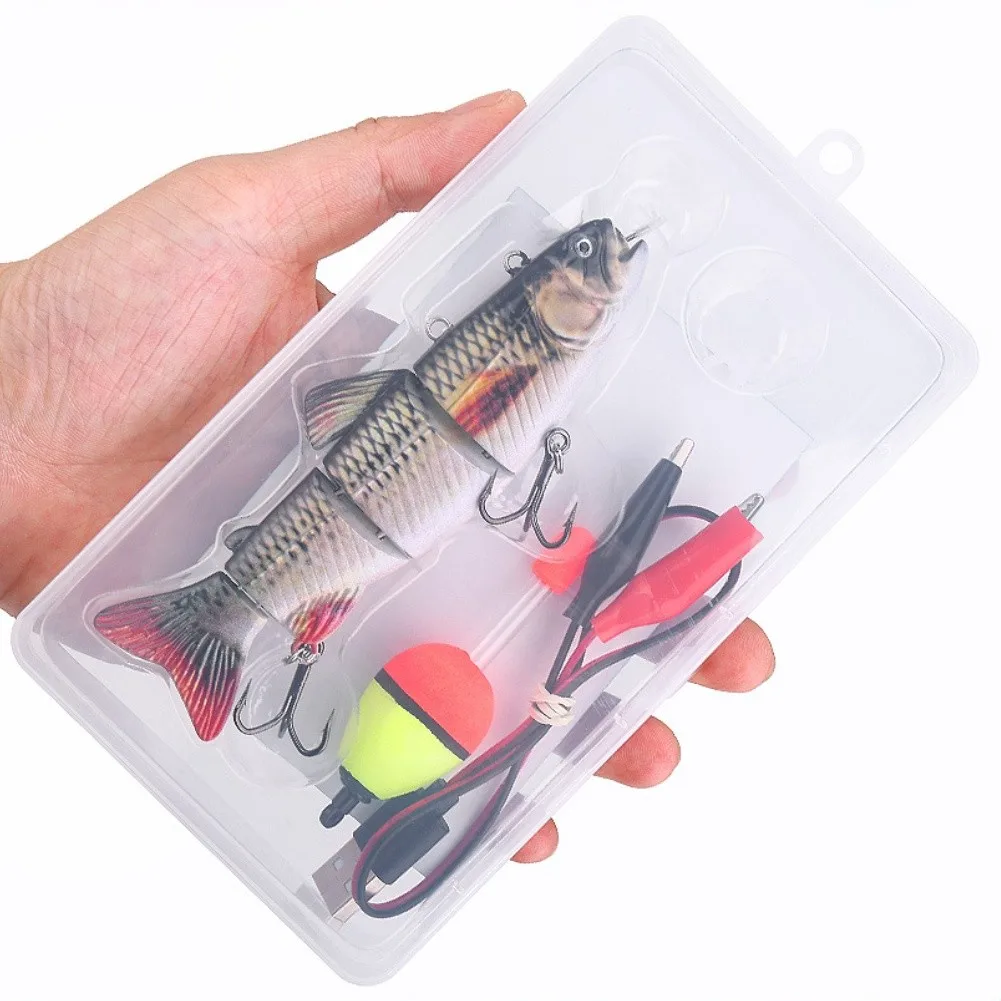 Electric Swimming Fish Lure Rechargeable ABS Auto Swimbait With Propeller Motorized Hard Bait For Bass Pike Trolling Freshwater - view 3