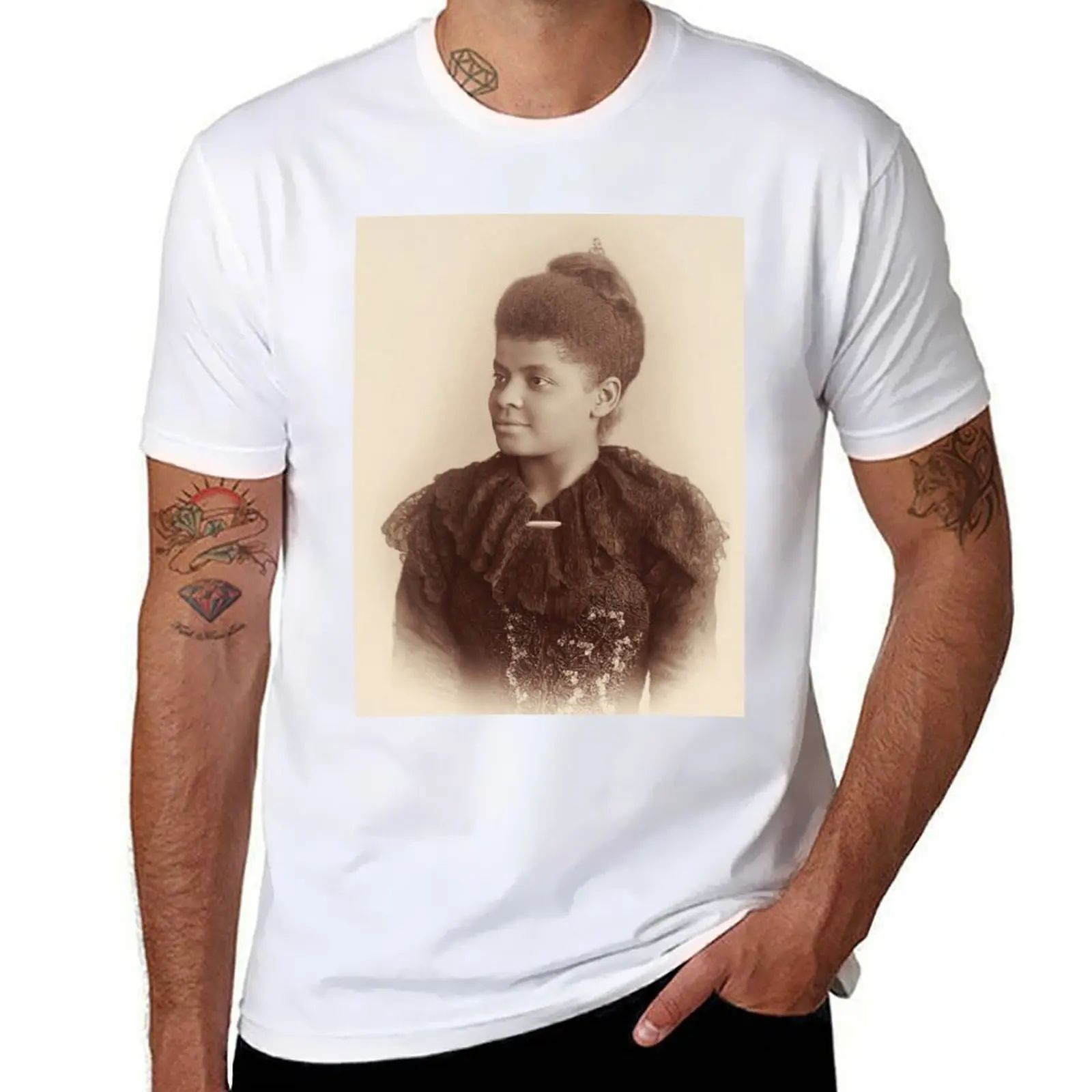 

Potrait of Ida B. Wells by Mary Garrity (1893) T-Shirt t shirts for man pack white mens graphic t shirts T-Shirt