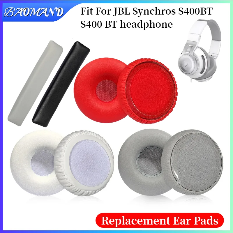 

Soft Foam Protein Leather Headphone Earpads Ear Pads Compatible For JBL Synchros S400BT S400 BT Headset Earmuff Earphone Sleeve