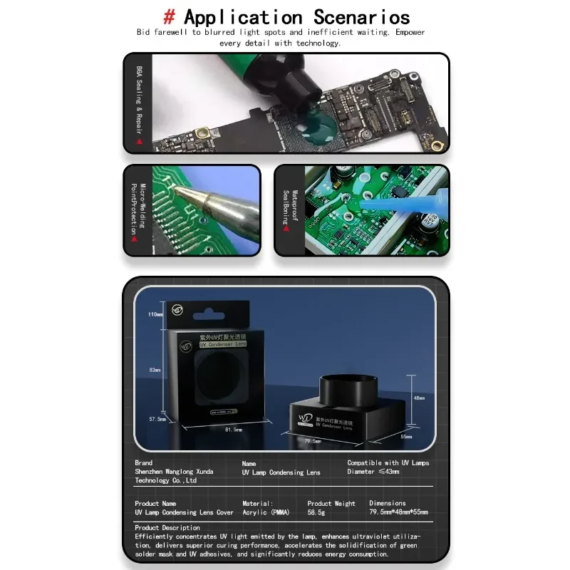 

WL Ремонт мобильного телефона УФ-лампа для отверждения клея Светодиодная ультрафиолетовая зеленая масляная отверждаемая фиолетовая лампа Абажур для материнской платы PCB Flying Line