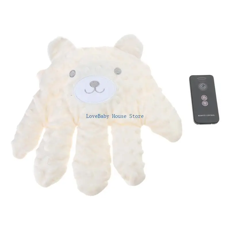 BX0D طفل تهدئة اليد التلقائي بعقب الضرب جهاز مهدئ النوم من تلقاء نفسها مكافحة جفل لطيف الكرتون استرضاء دمية لعبة