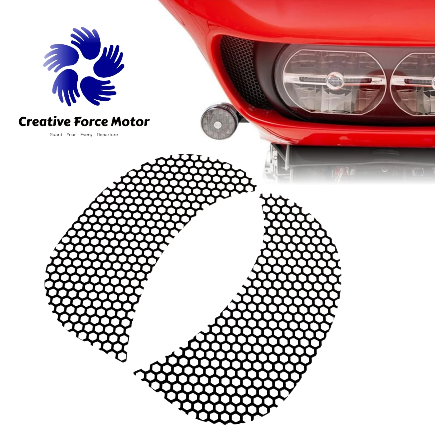 

Motorcycles Fairing Mesh Grill Side Vent Screen Steel Cover For Harley Touring CVO Road Glide ST Special Ultra Limited 2015-2024
