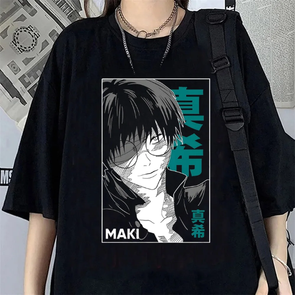 2026 Mode Maki Zenin T-Shirts Damen Japanische Anime Comic T-Shirts Jujutsu Kaisen Weibliche Lustige Kleidung