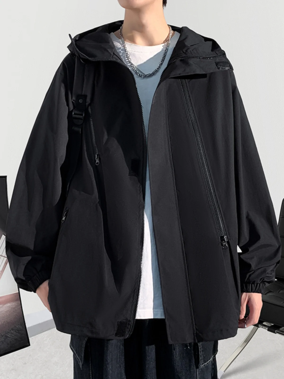 

Outdoor Men's Fce Lined Hooded Jaet Windproof Waterproof Climbing Clothes Spring Autumn American Trendy Brand Youth ular