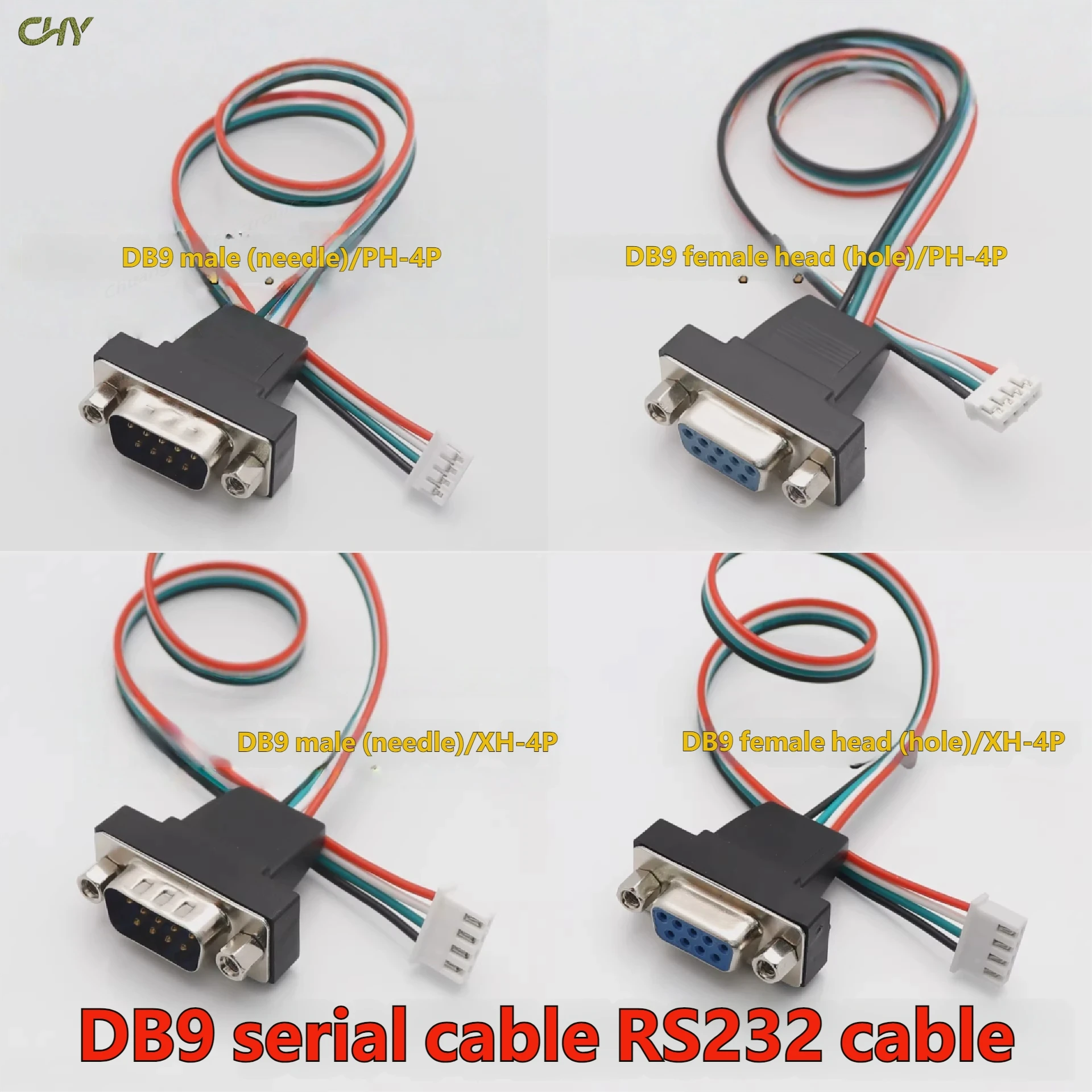 RS232 Serial Port Cable DB9 to PH2.0 XH2.54-4P Industrial Control Motherboard COM Expansion Cable
