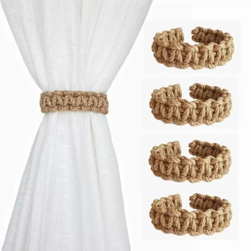 2 pieces of curtain straps, backrest curtains, modern style lingering decorative curtains, aluminum alloy curtain spring design